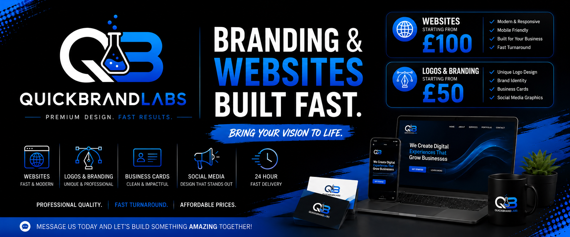 QuickBrandLabs long promotional banner